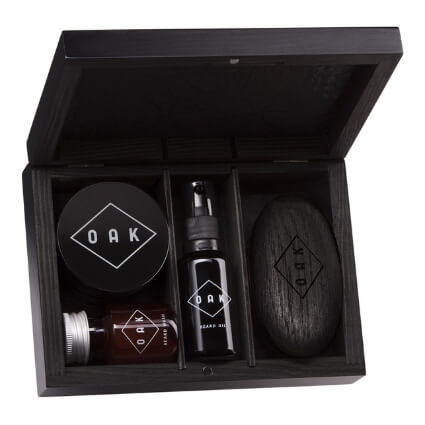 Oak beard box gavesett