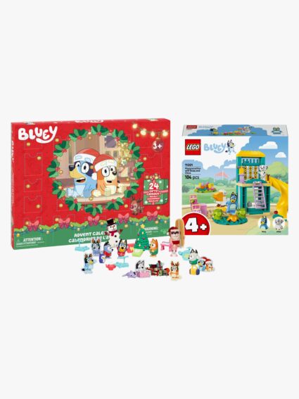 Bluey Adventskalender & LEGO Bluey 11201 Moro på Lekeplassen med Bluey og Chloe - Adventskalendere